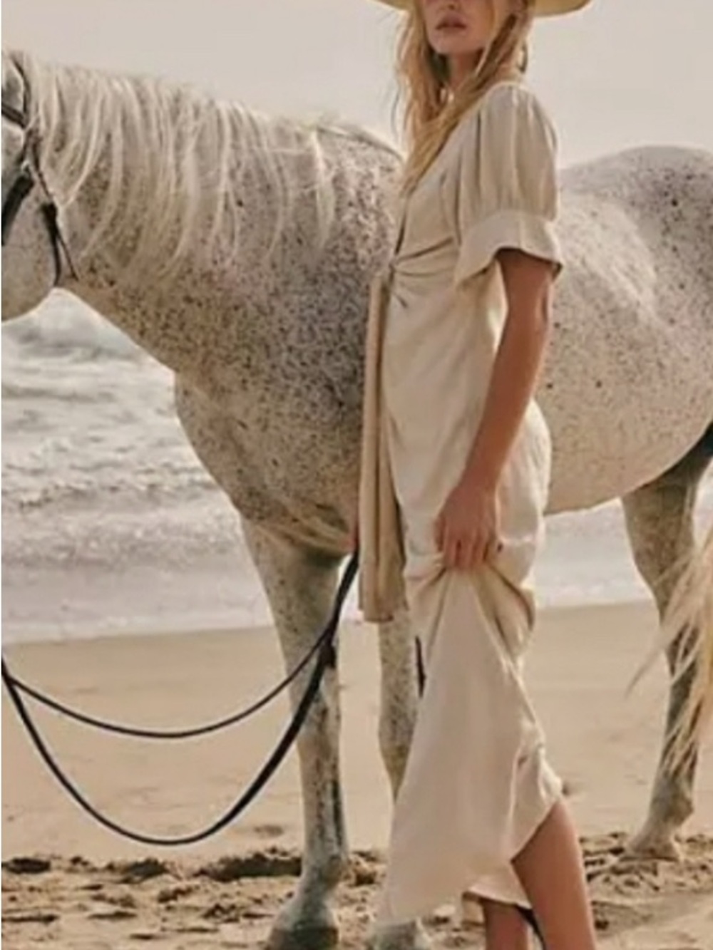 Free People Vintage Summer Midi Linen Dress
